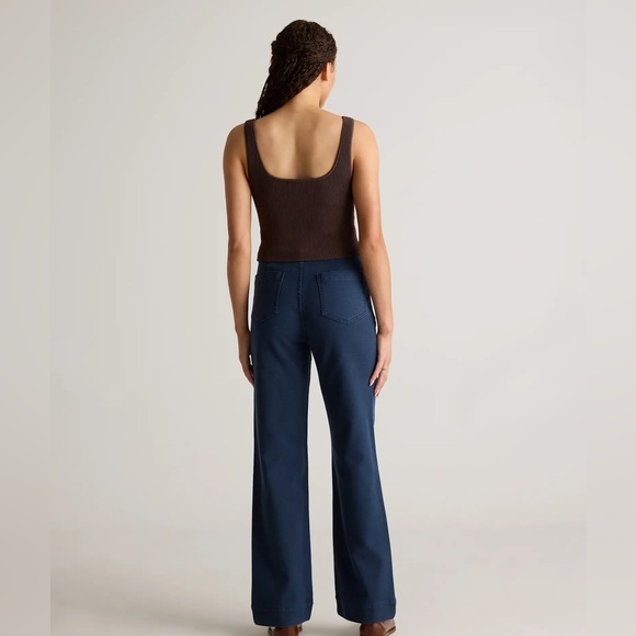 Quince French Terry Wide Leg Pants Deep Navy - Picture 3 of 6